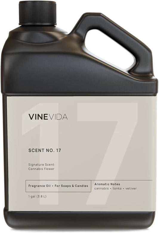 VINEVIDA [128oz] Cannabis Flower Fragrance Oil for Candle Making and Soap Making - Premium Candle Scents for Soy Candles