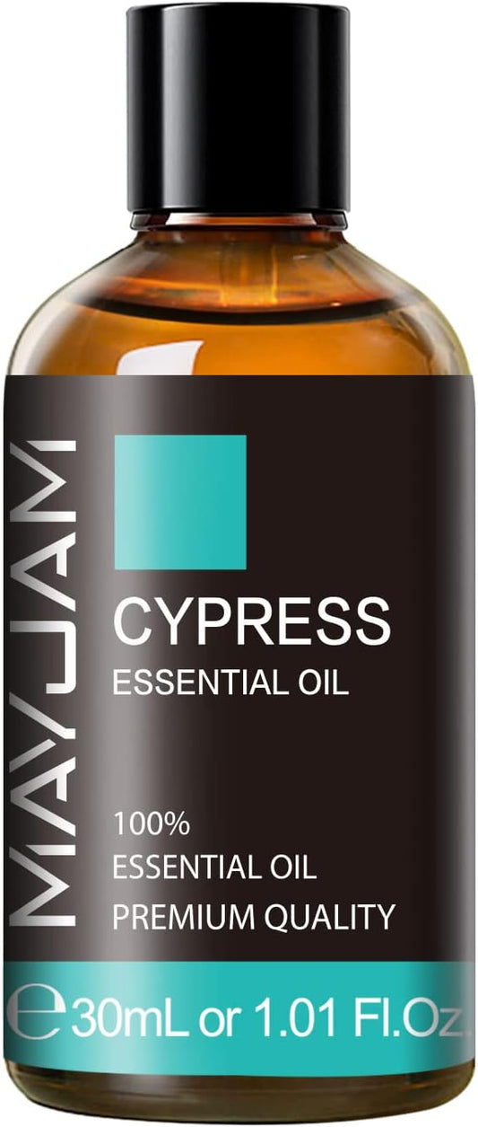MAYJAM Cypress Essential Oil, 1.01fl.oz Cypress Oil with Glass Dropper, Ideal for Bedroom Living Room Office Use(30ml)