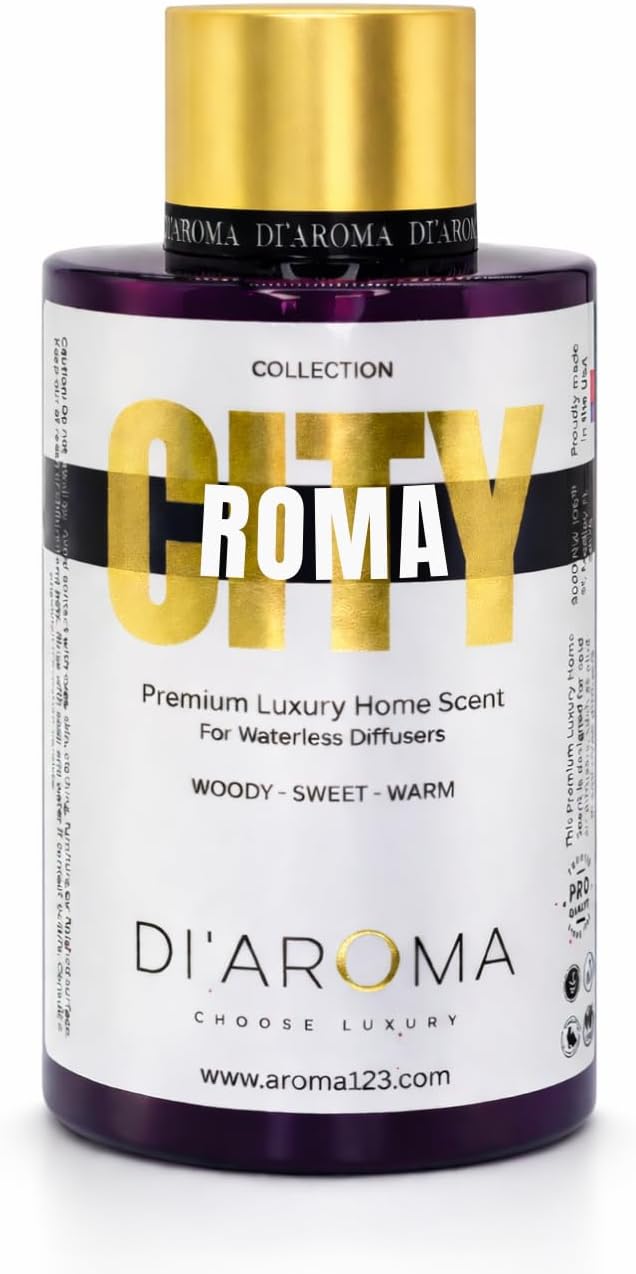 Di'Aroma Roma Aroma Oil Blend 120ml – Premium Diffuser Oil for Home, Waterless & Essential Oil Diffusers, Long Lasting Home Fragrance, City Collection, Made in USA (120ml, Roma)