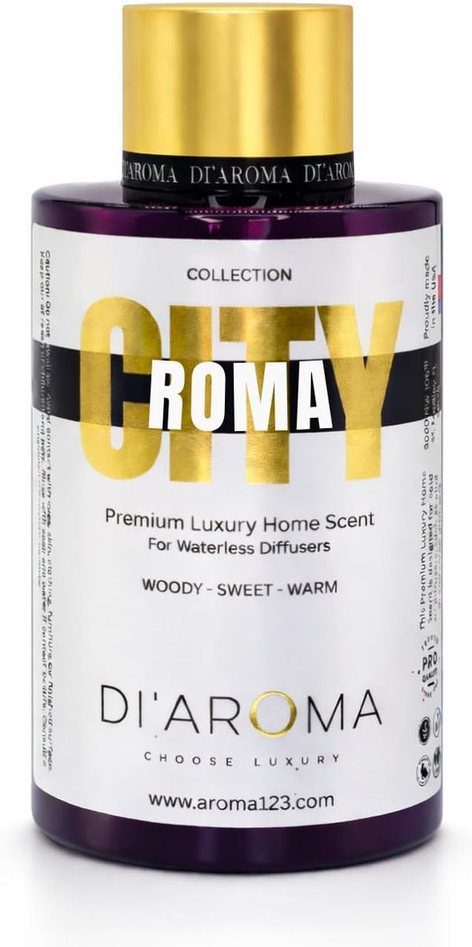 Di'Aroma Roma Aroma Oil Blend 120ml – Premium Diffuser Oil for Home, Waterless & Essential Oil Diffusers, Long Lasting Home Fragrance, City Collection, Made in USA (120ml, Roma)