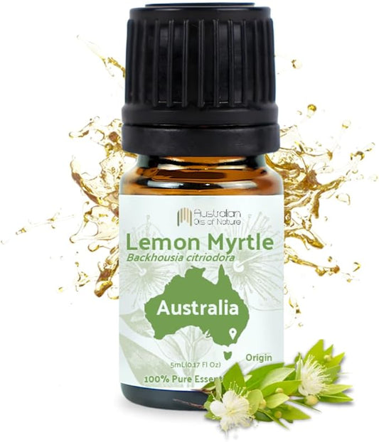 Lemon Myrtle Essential Oil - Experience an Invigorating, Fresh Citrus Aroma - Pure, Undiluted Therapeutic Grade Essential Oil - 5 ml