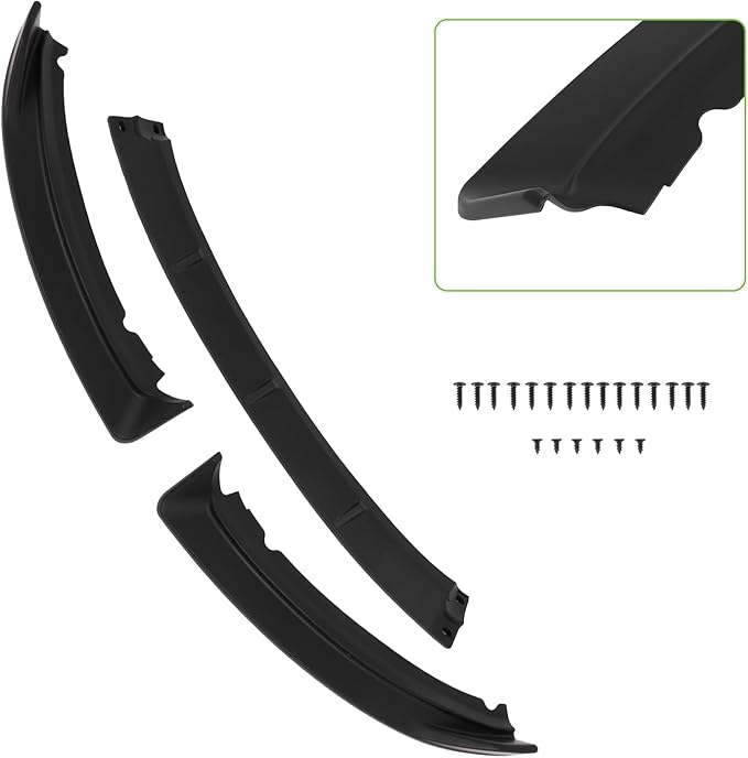 SCITOO Matte Black Front Lip Spoiler Body Kit Compatible with 2013-2014 for Ford Focus ST Front Bumper Lip Splitter Chin Exterior Diffuser