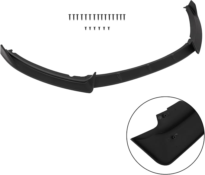 SCITOO Matte Black Front Lip Spoiler Body Kit Compatible with 2013-2014 for Ford Focus ST Front Bumper Lip Splitter Chin Exterior Diffuser