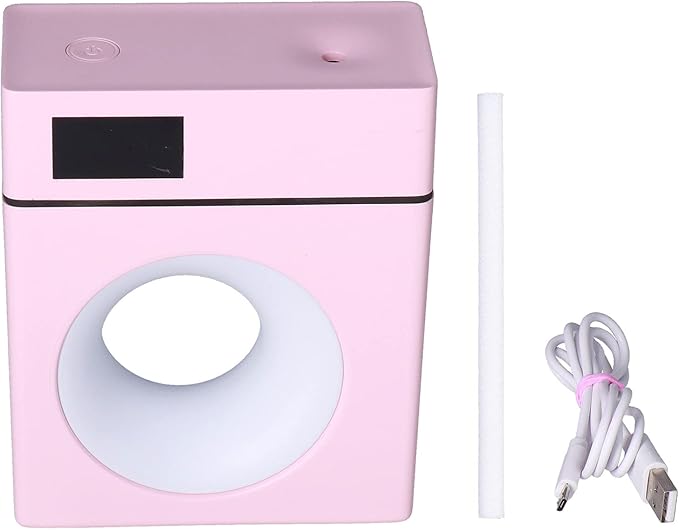500ml Pink Car Aromatherapy Humidifier USB Powered Mist Diffuser for Home Office Bedroom Large Capacity Essential Oil Diffuser with Night Light Durable ABS Material