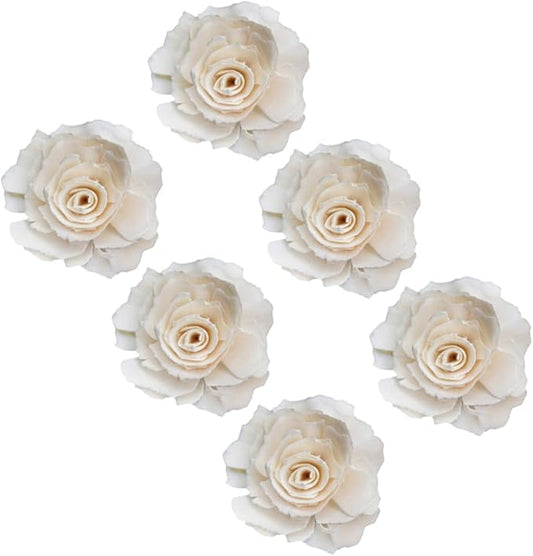 HOMSFOU Fire-Free Aromatherapy Reed Diffuser Flowers, 6pcs Natural Peony Scented Rattan Sticks, 4.5cm Hole for Home Fragrance and Essential Oil Diffusers