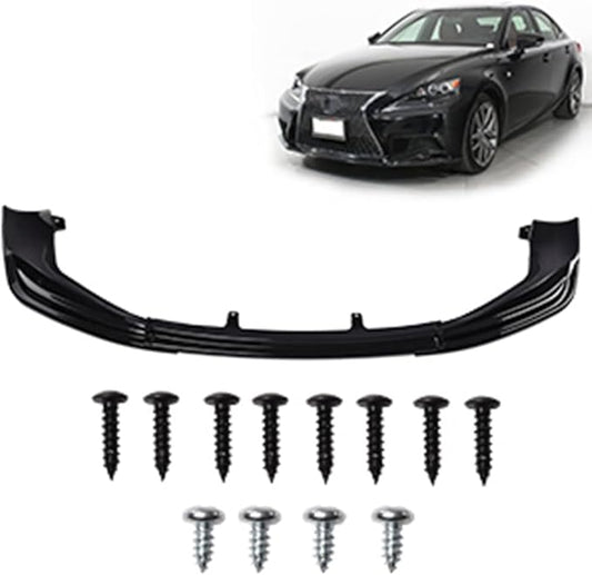 SCITOO Front Lip Spoiler Fits for 2014-2016 for Lexus IS250 IS350 F-Sport PP Glossy Carbon Look Front Bumper Lip
