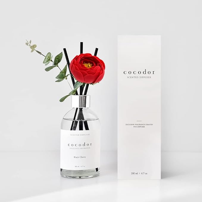 COCODOR White Label Camellia Diffuser/Garden Lavender/6.7oz(200ml)/Home Decor & Office Decor, Fragrance and Gifts, Aromatherapy