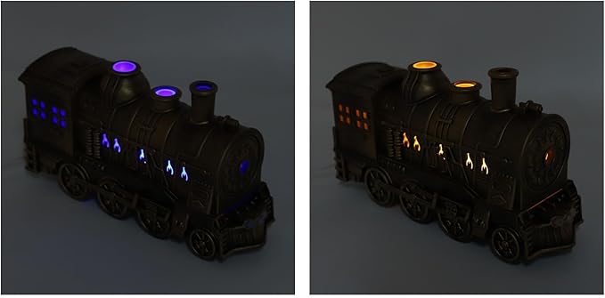 Train Humidifiers, Dual Mist Outlets, 300ml Capacity, Jellyfish shaped Cool Mist Train Humidifier, Aroma Diffuser, Mist Humidifiers with 2/8 Hours Timing Function (Bronze)