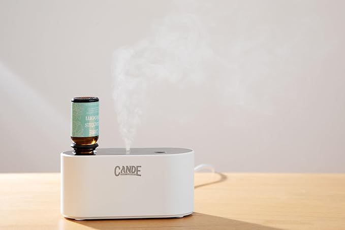 CE CRAFT Waterless Travel Diffuser Gift Set - Rechargeable Diffuser for Aromatherapy - Includes 3 Fragrance Oils - Fragrance Dispenser for Office and Home - Floral,Black