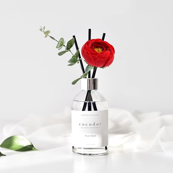 COCODOR White Label Camellia Diffuser/Balsam & Cedar/6.7oz(200ml)/Home Decor & Office Decor, Fragrance and Gifts, Aromatherapy