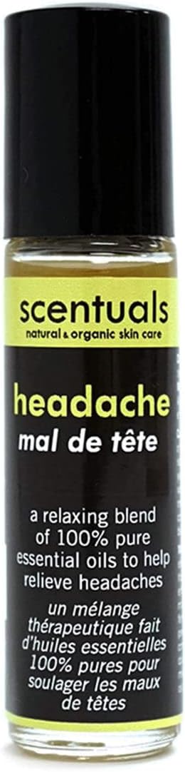 Essential Oil Blend Roll On, Peppermint, Geranium, Sweet Marjoram Oils for Calming and Relaxing Effect (9 ml | 0.3 fl.oz)