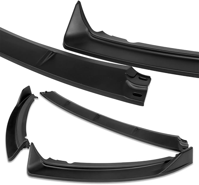 Q1-TECH, 9PCS Front Bumper Lip & Side Skirt Extensions Diffuser Compatible with 2012-2014 Ford Focus ST Hatchback Models, Front Bumper Lip Spoiler Air Chin Body Splitter ABS (Matt Black)