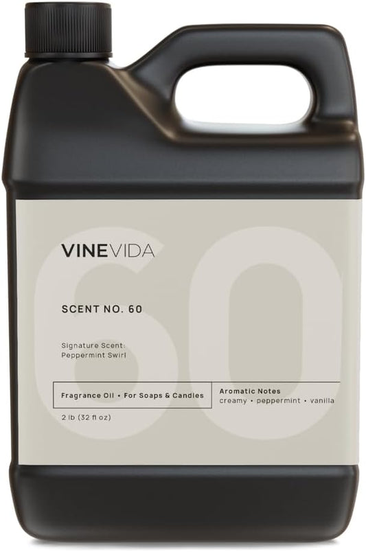 VINEVIDA [32oz] Peppermint Swirl Fragrance Oil for Candle Making and Soap Making - Premium Candle Scents for Soy Candles
