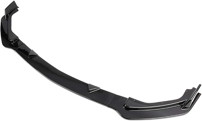 SCITOO Front Lip Spoiler, ABS Hard Bumper Lip Guard 3pcs Assembled Air Dams Kit Glossy Black Lip Chin Spoiler Fit for Infiniti Q50 Base Premium 2014-2017