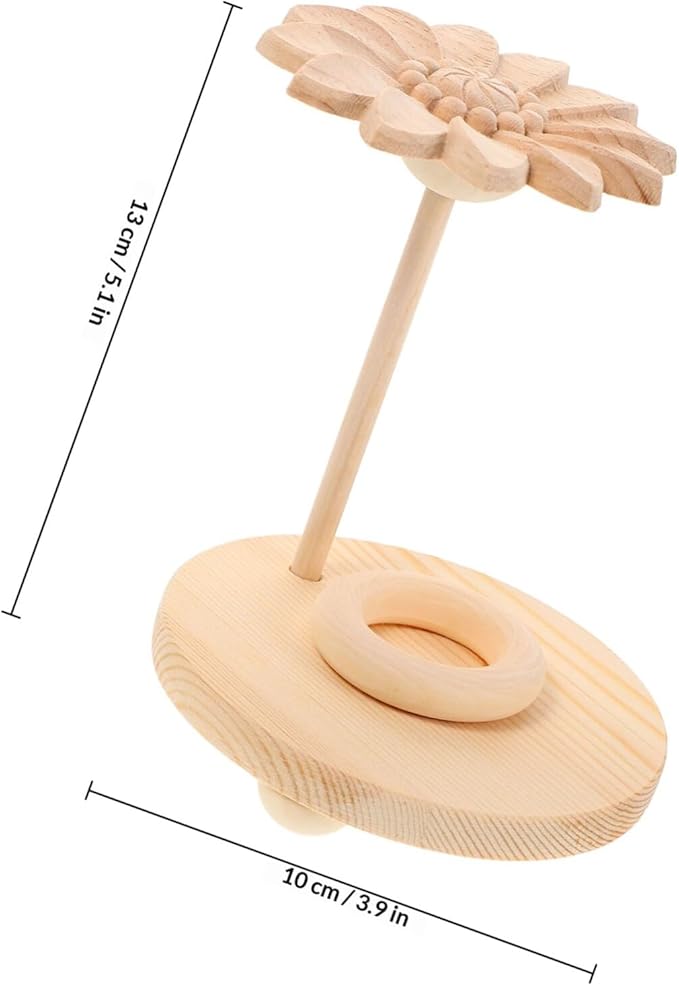 Wood Lotus Aromatherapy Diffuser and Essential Oil Holder 2-in-1 Wooden Display Stand for Home and Office Natural Essential Oil Storage Organizer