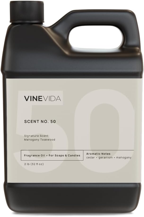 VINEVIDA [32oz] Mahogany Teakwood Fragrance Oil for Candle Making and Soap Making - Premium Candle Scents for Soy Candles