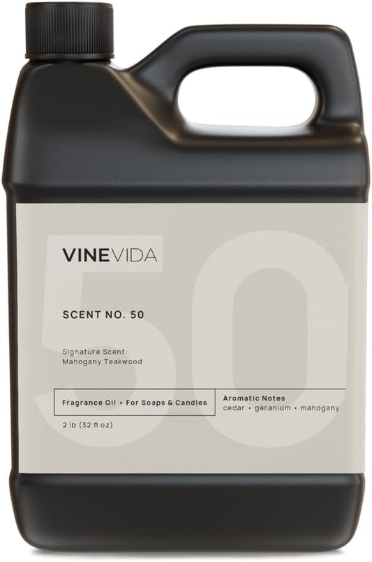 VINEVIDA [32oz] Mahogany Teakwood Fragrance Oil for Candle Making and Soap Making - Premium Candle Scents for Soy Candles