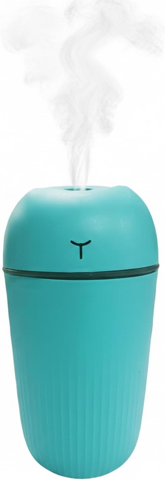 Mini USB Humidifier - Large Capacity, Ultra-Quiet 20dB, 2 Modes (Continuous/Intermittent) with Anti-Dry Burn & Night Light, Nano Mist for Room/Car/Office Desk (<10㎡) (Sky Blue, 420ml)