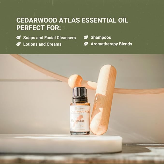 Pure Cedarwood (Atlas) Essential Oil (2lbs) - Direct from Malagassi Essential Oils Farm in Morocco - Essential Oils for Diffusers and Aromatherapy | Pure Therapeutic Grade