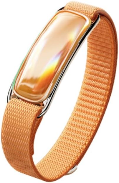 Essential Oil Diffuser Bracelet, Portable Aromatherapy Locket with Adjustable Velcro Strap for Men & Women, 20 White Refill Pads, Wellness Relaxation Gift (Orange)