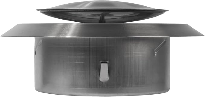 Repa Market ø6" Inch Stainless Steel Universal Diffuser - Adjustable Valve - Optimal Airflow - Air Intake, Exhaust Duct Ventilation - Round Metal Soffit Vent Grille Cover - Home Office, Wall Ceiling