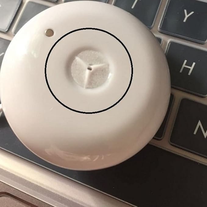 Mini USB Air Humidifier, Rechargeable Donut Shape Float Humidifier for Home Office Desk, Quiet & Portable, White