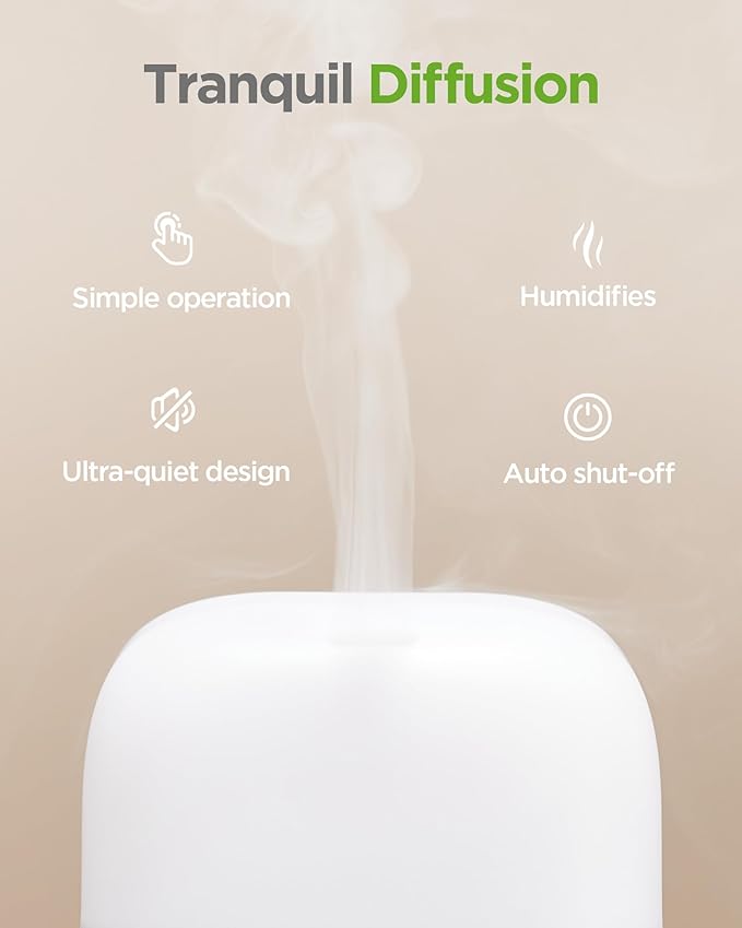 InnoGear 150ml Essential Oil Diffuser, 5-in-1 Diffusers for Home Scent Mother's Gift 8 LED Color Aromatherapy Diffuser Air Desk Mini Humidifier Small Vaporizer Aroma Diffuser, Medium