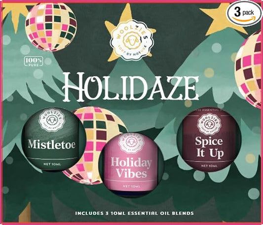 Holiday Essential Oil Set | Seasonal Essential Oils & Blends | Aromatherapy for Winter & Christmas | Perfect for Diffusers, Relaxation, and Holiday Gifts (3 Pack, Holidaze)