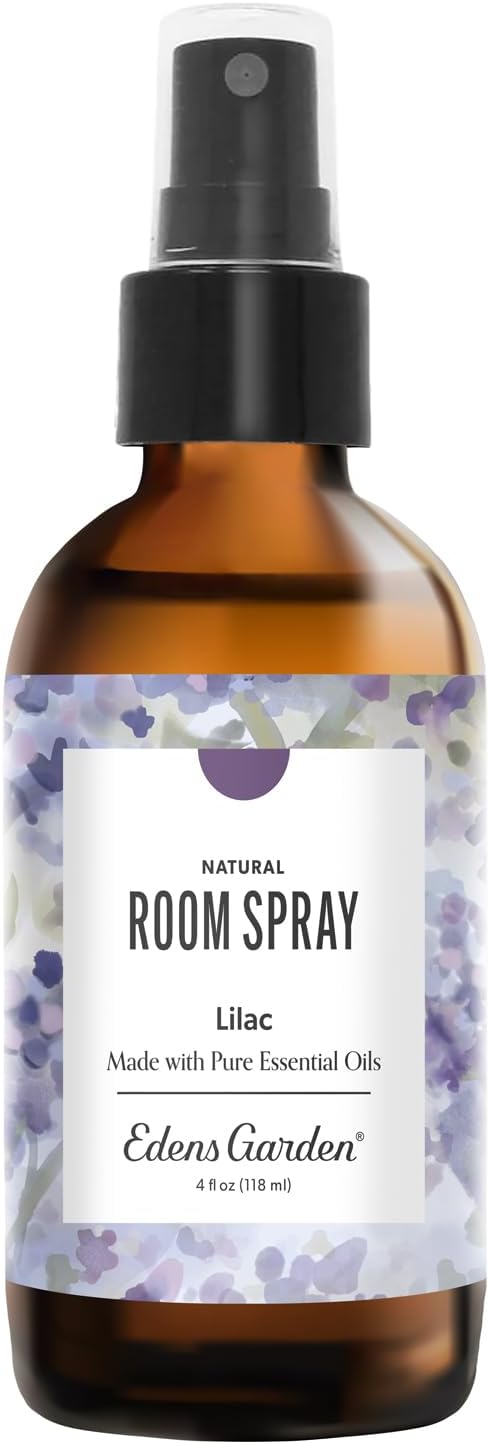 Edens Garden Lilac Aromatherapy Room Spray – Natural Essential Oil Air Freshener for Home, Pillow & Linens, Floral Refreshing & Calming, 4 fl oz (118 ml)