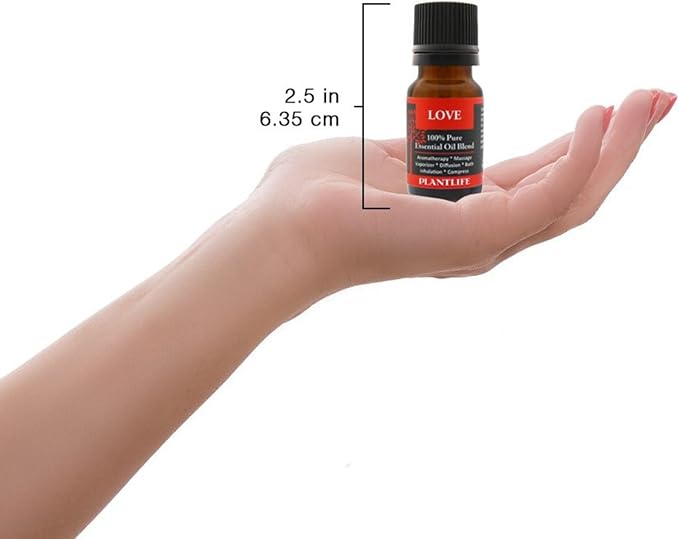 Plantlife Love Aromatherapy Essential Oil Blend - Straight from The Plant 100% Pure Therapeutic Grade - No Additives or Fillers - Made in California 10 ml