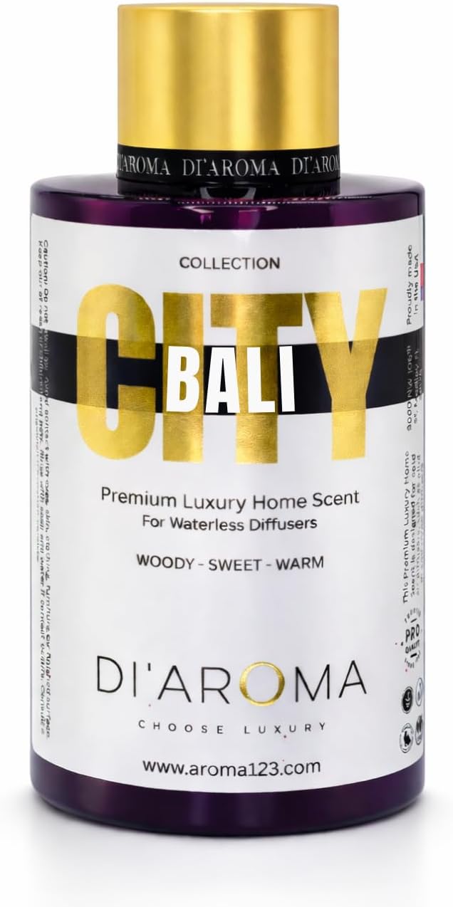 Di'Aroma Bali Aroma Oil Blend 120ml – Premium Diffuser Oil for Home, Waterless & Essential Oil Diffusers, Long Lasting Home Fragrance, City Collection, Made in USA (120ml, Bali)