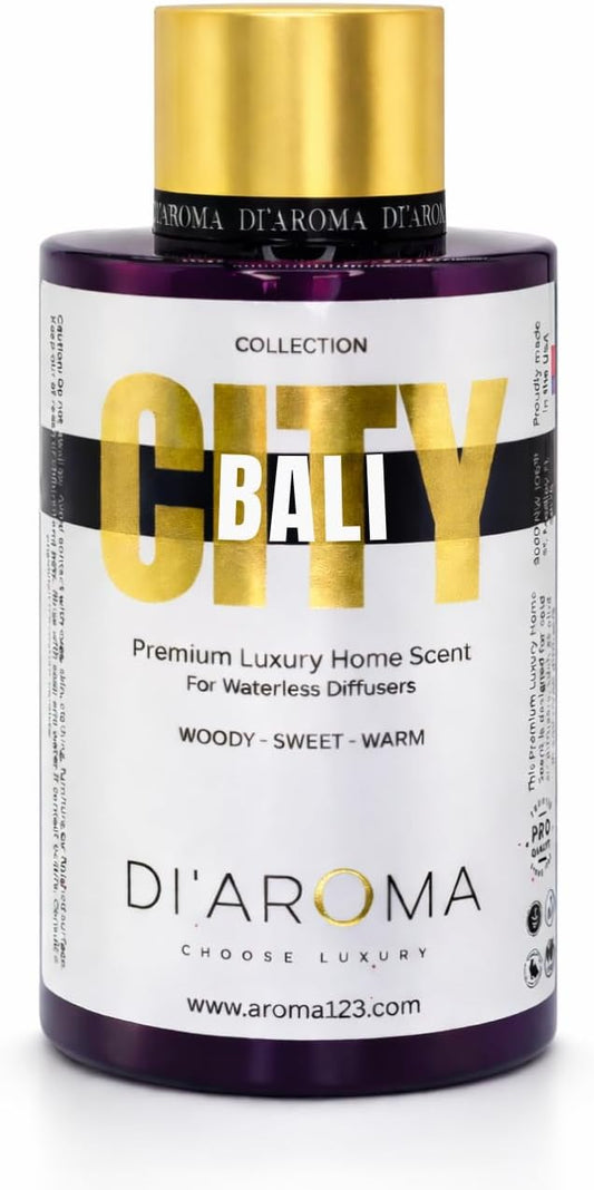 Di'Aroma Bali Aroma Oil Blend 120ml – Premium Diffuser Oil for Home, Waterless & Essential Oil Diffusers, Long Lasting Home Fragrance, City Collection, Made in USA (120ml, Bali)