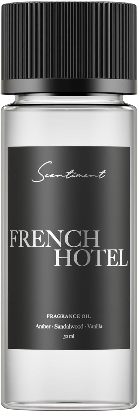 Scentiment French Hotel Diffuser Oil for Diffusers – Luxury Parisian Hotel Scent with Lemon, Rose, Sandalwood, Vanilla & Amber, Long Lasting Fragrance Oil – 1.69 fl oz (50 mL)