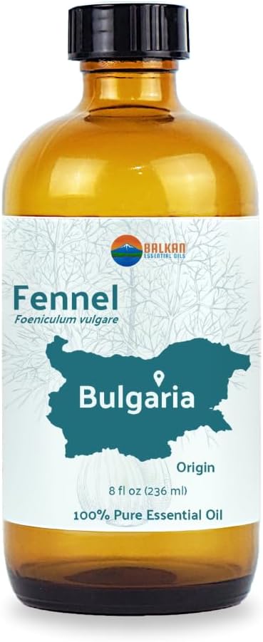 Fennel Essential Oil (Sweet Fennel) - Direct from Balkan Essential Oils - Pure Aromatherapy Diffuser Oils | 100% Pure Therapeutic Grade Natural Aceite de Hinojo - 8oz