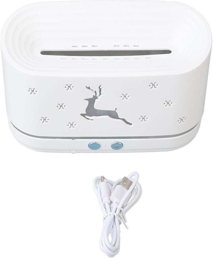 Flame Pattern Air Diffuser Humidifier, Large 300ml Capacity Quiet Mist Maker with Dual Spray Modes, Flame Effect Essential Oil Diffuser for Home Office Bedroom
