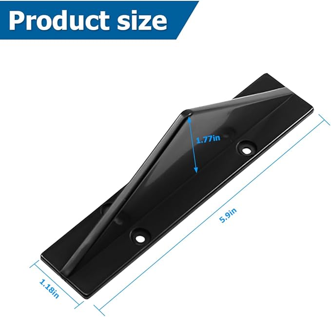 4pcs Car Rear Lower Bumper Wing Lip Diffuser, Anti-Crash Accessories Spoiler Shark Fin Protector, Rear Bumper Splitter Lip Wing with Screw, Universal Auto Decoration for Car SUV Truck