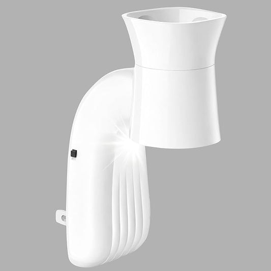 1 Pack Wall Fragrance Plug in with Night Light Compatible with Bath & Body Works Wallflowers, Plug in Aromatherapy Diffuser for Bedroom, Home Fragrance, Relaxing Atmosphere - White