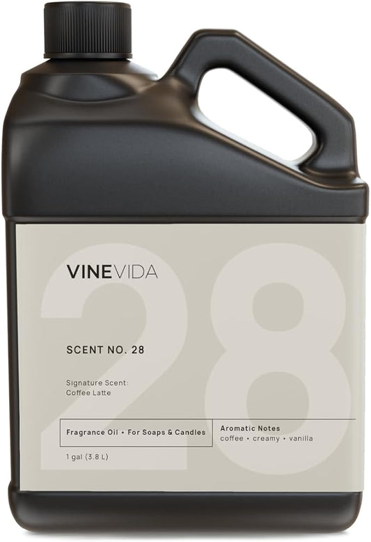 VINEVIDA [128oz] Coffee Latte Fragrance Oil for Candle Making and Soap Making - Premium Candle Scents for Soy Candles