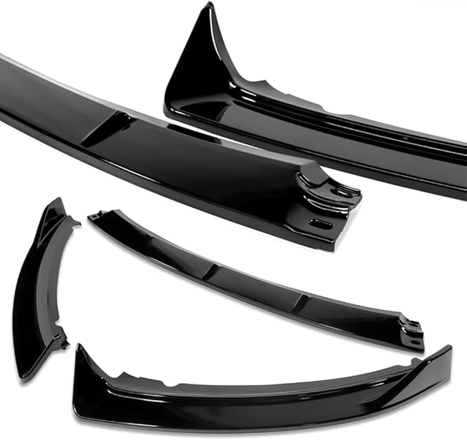Q1-TECH, 9PCS Front Bumper Lip & Side Skirt Extensions Diffuser Compatible with 2012-2014 Ford Focus ST Hatchback Models, Front Bumper Lip Spoiler Air Chin Body Splitter ABS (Painted Black)