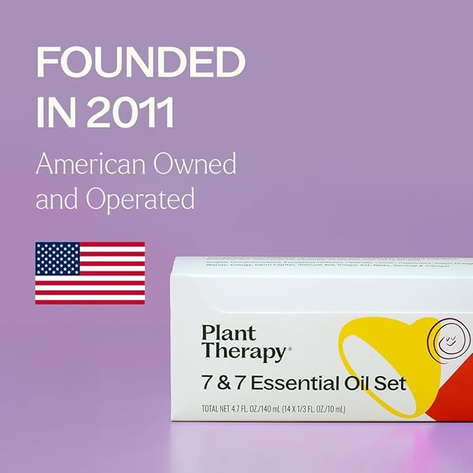 Plant Therapy 7 & 7 Essential Oils Set, 7 Most Popular Single Essential Oils Plus 7 Favorite Blends, Each 10 mL (1/3 oz), 100% Pure, Undiluted, Great for DIYs, Skincare and Essential Oil Diffusers
