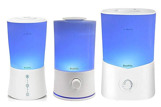 BlueHills Premium 2000 Ml and 3000 Ml Set of 3 Large Essential Oils Diffusers for Large Rooms Big Capacity Models Adjustable Cool Mist Great Gift – Value Pack of 3 White