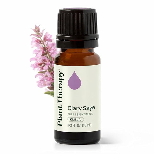 Plant Therapy Clary Sage Essential Oil 100% Pure, Undiluted, Natural Aromatherapy, Therapeutic Grade 10 mL (1/3 oz)