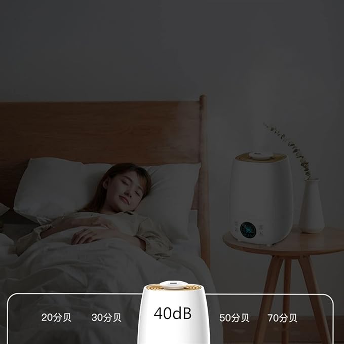 3.5L Mute Bedroom Humidifier Top Fill Oil Diffuser, Intelligent Constant Humidity Timing Humidifier with Adjustable 360° Rotation Nozzle, Auto Shut-Off Mist Humidifier