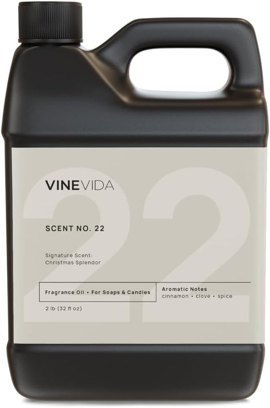 VINEVIDA Christmas Splendor Fragrance Oil - 32oz for Candle/Soap Making - Natural Scent - Made in USA