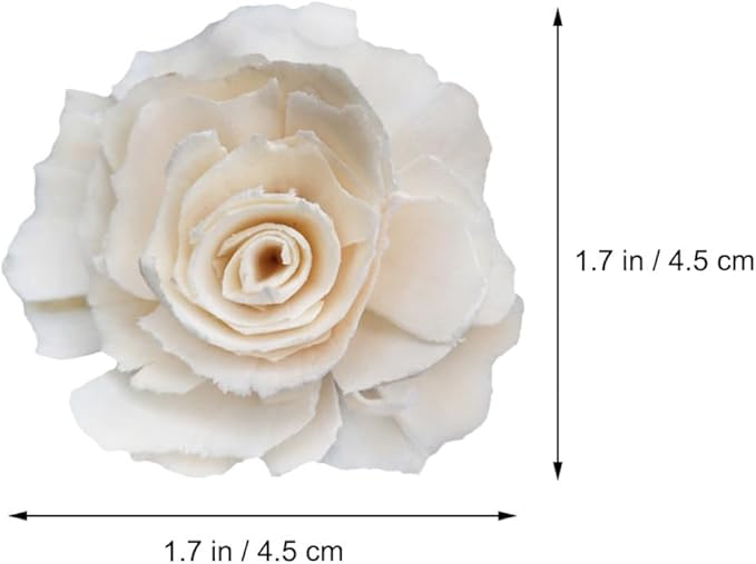 HOMSFOU Fire-Free Aromatherapy Reed Diffuser Flowers, 6pcs Natural Peony Scented Rattan Sticks, 4.5cm Hole for Home Fragrance and Essential Oil Diffusers