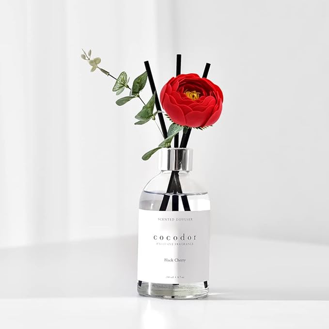 COCODOR White Label Camellia Diffuser/Garden Lavender/6.7oz(200ml)/Home Decor & Office Decor, Fragrance and Gifts, Aromatherapy