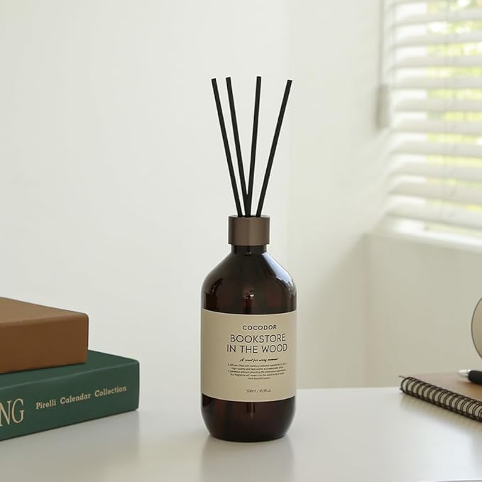 COCODOR Premium Reed Diffuser/Seoul Rose /16.9oz /1 Pack/Large Capacity Fragrance Scent Oil Stick Diffuser Set for Bedroom Bathroom Home Décor
