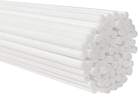 10inch Diffuser Replacement Sticks - 60Pcs White Fiber Reed Fragrance Sticks Refill for Home and Bathroom - Rattan Essential Oil Sticks for Scented Diffuser