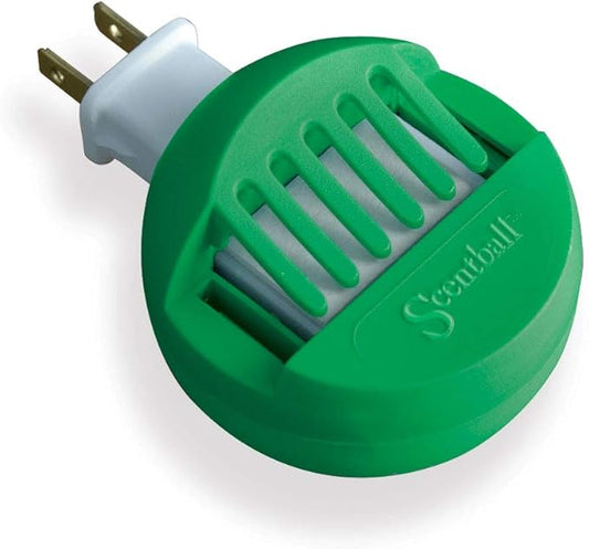Scentball Plug-in Waterless & Cordless Aromatherapy Diffuser (Green) with 5 Refill Pads, 1 Count