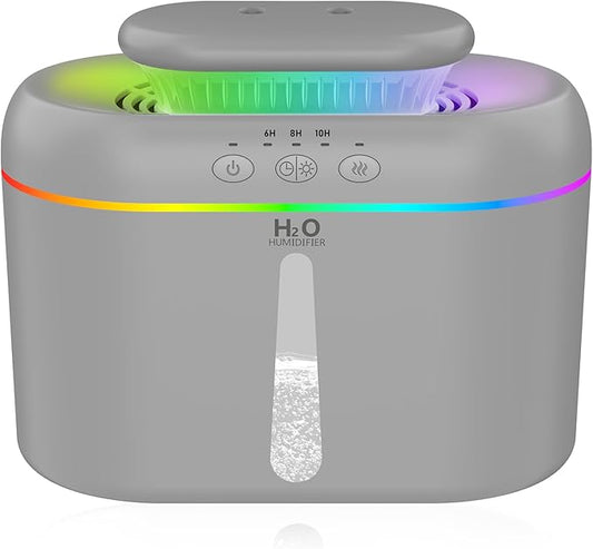 2L humidifiers for bedroom humidifier Home Ultra-Quiet 28 dB Quiet Supersized Cool Mist Air Humidifier for Baby Nursery，Dual Nozzie，Easy to Clean & Fill, 7 Color NightLight